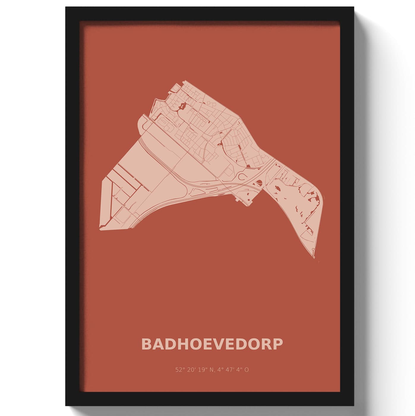 Poster Badhoevedorp - Rood