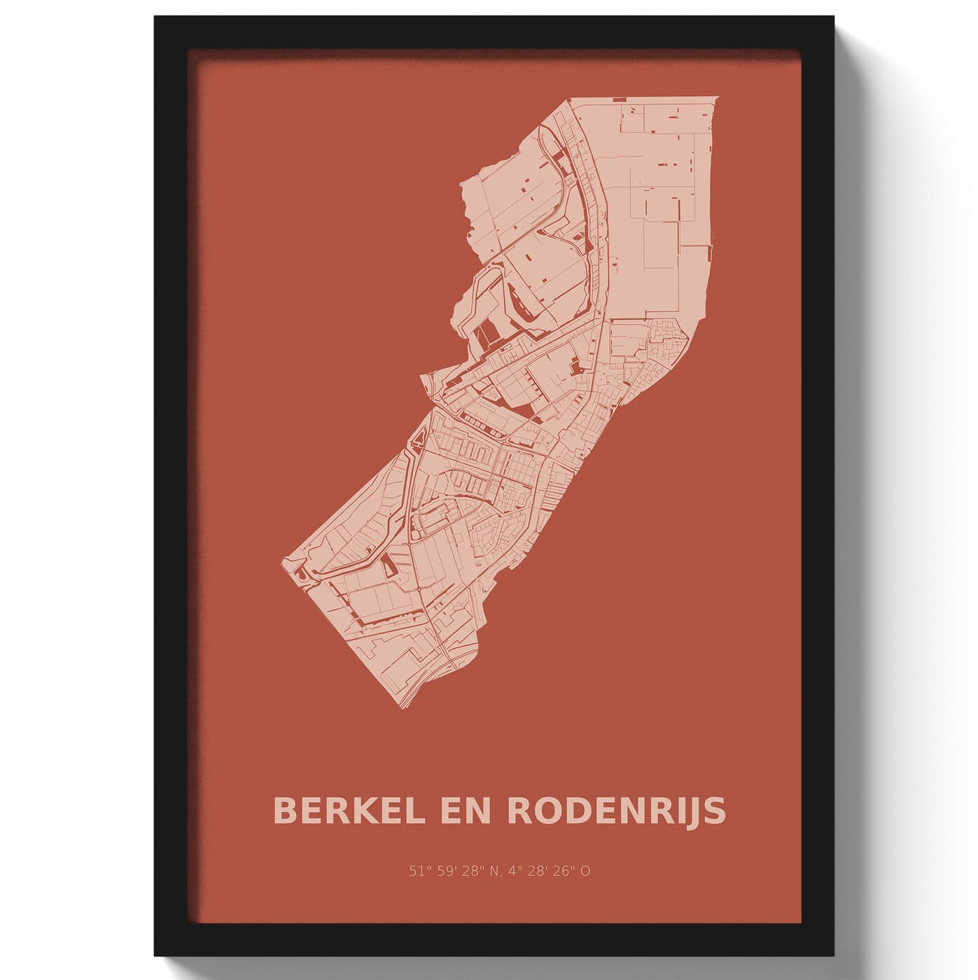 Poster Berkel en Rodenrijs - Rood