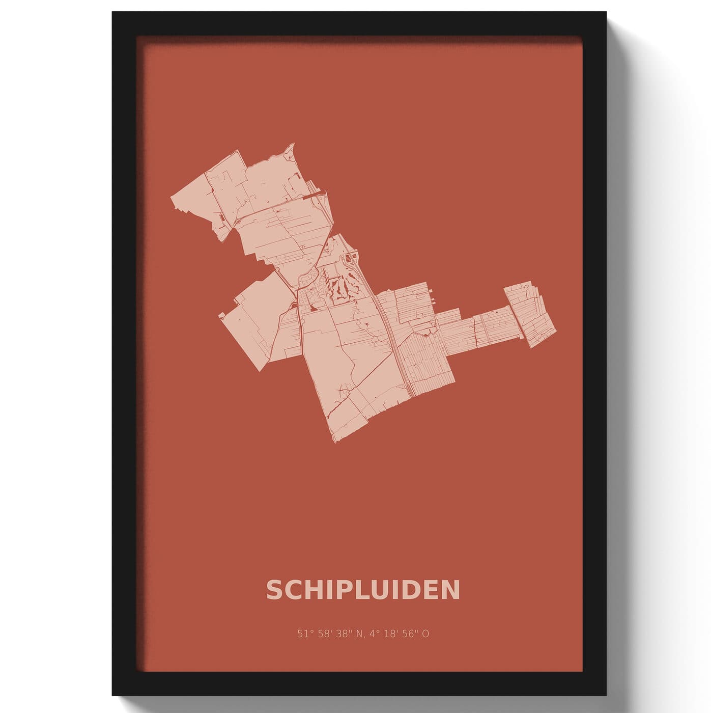Poster Schipluiden - Rood