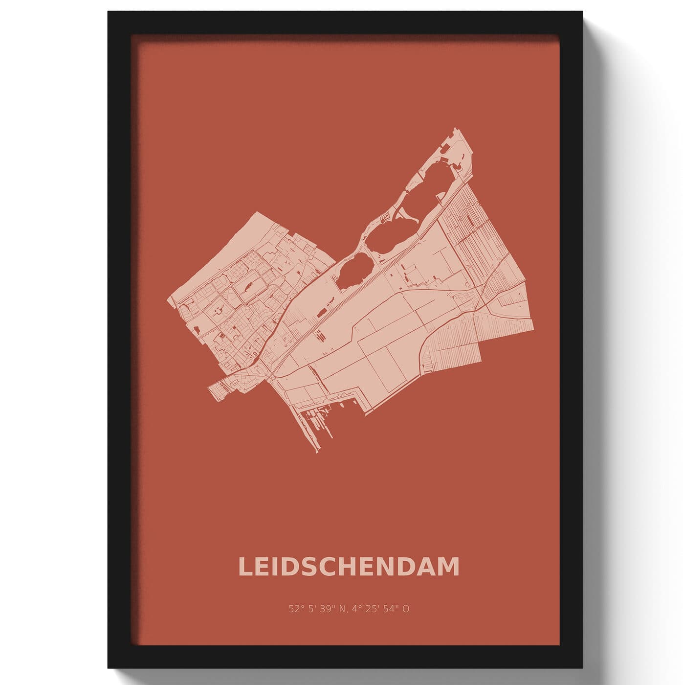 Poster Leidschendam - Rood