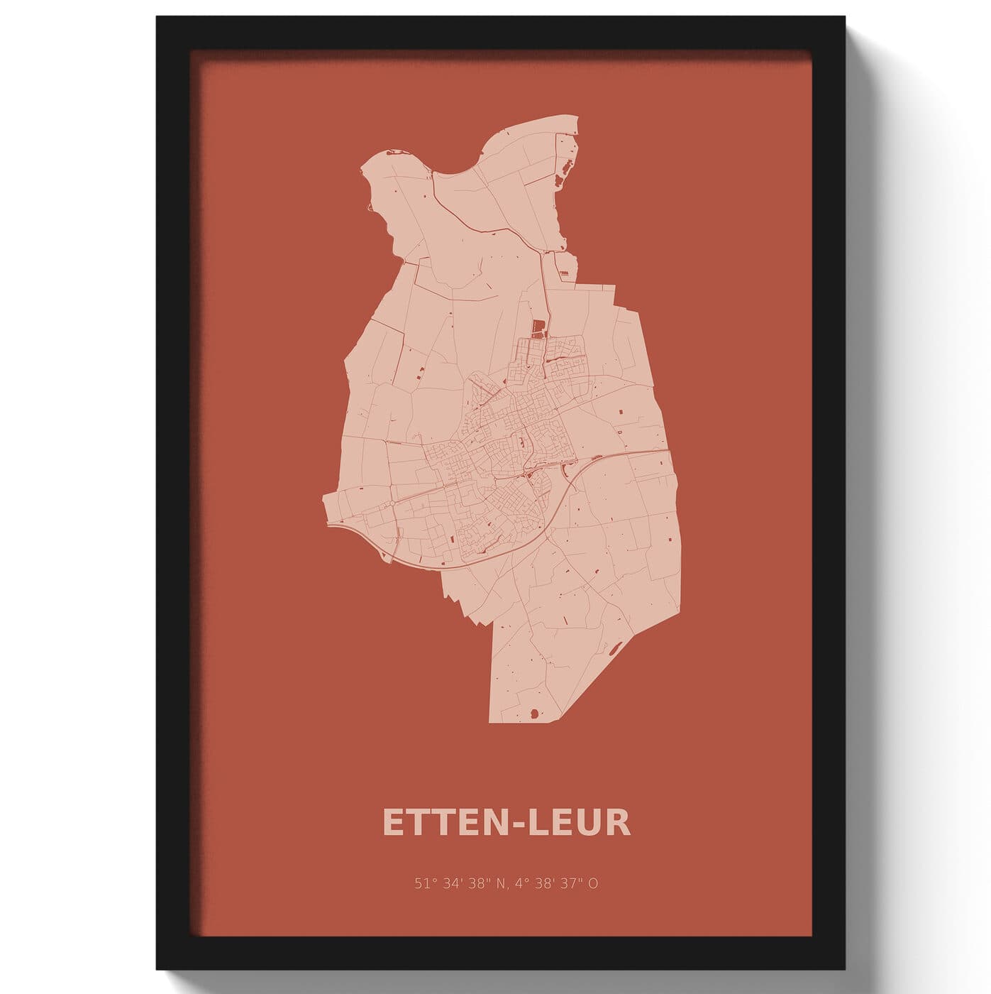 Poster Etten-LeurA4 - 21 x 30 cm - Rood