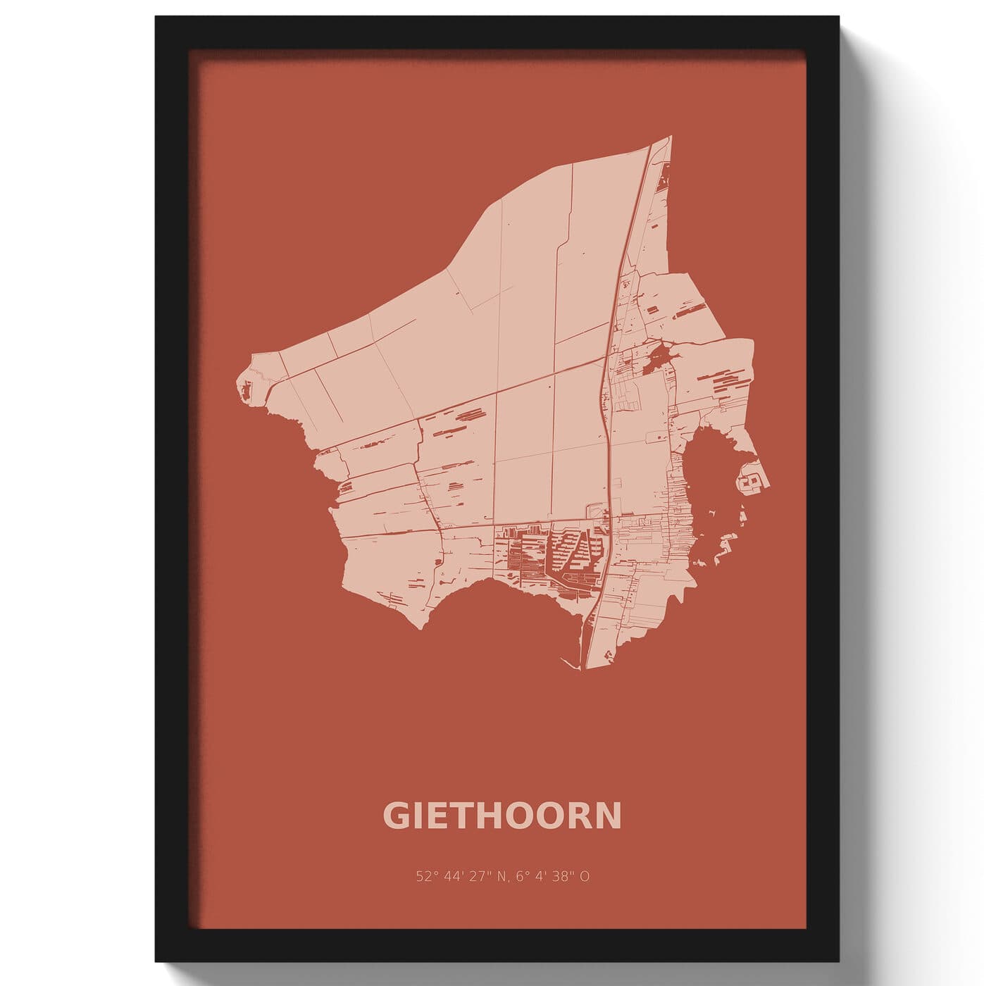 Poster Giethoorn - Rood