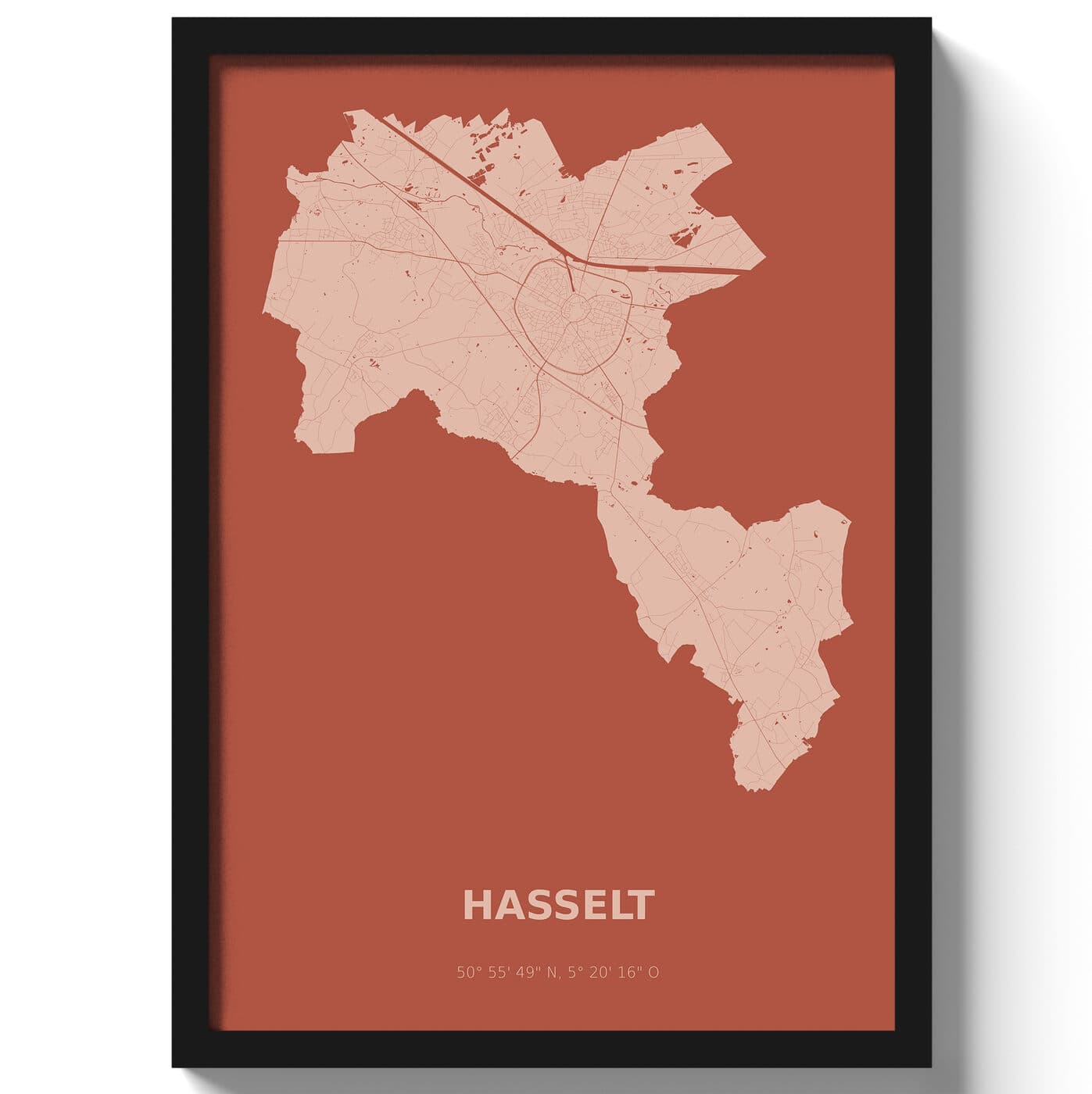 Poster Hasselt - Rood
