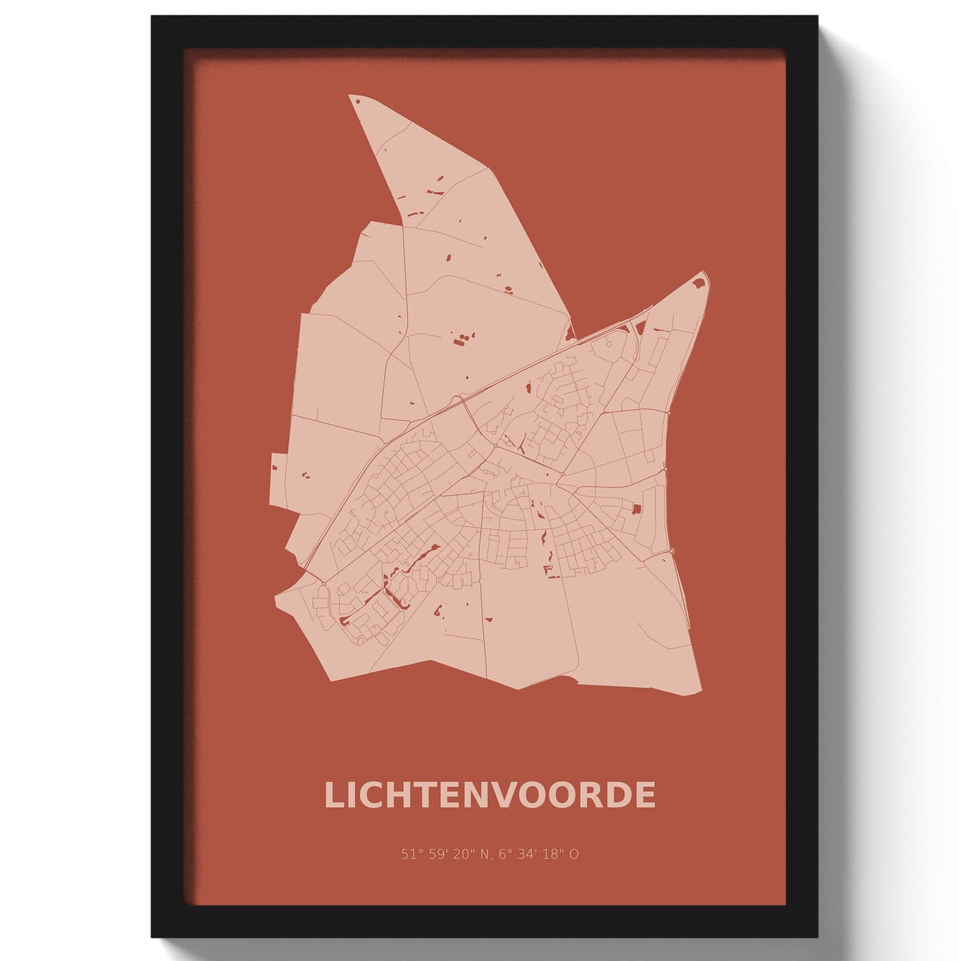 Poster Lichtenvoorde - Rood