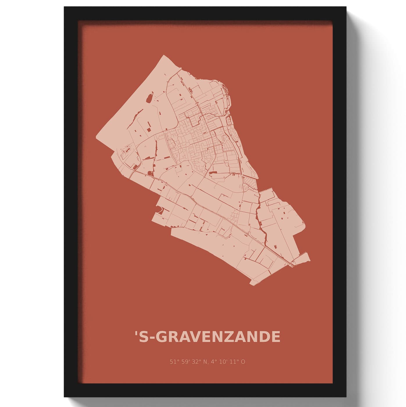 Poster s-GravenzandeA4 - 21 x 30 cm - Rood