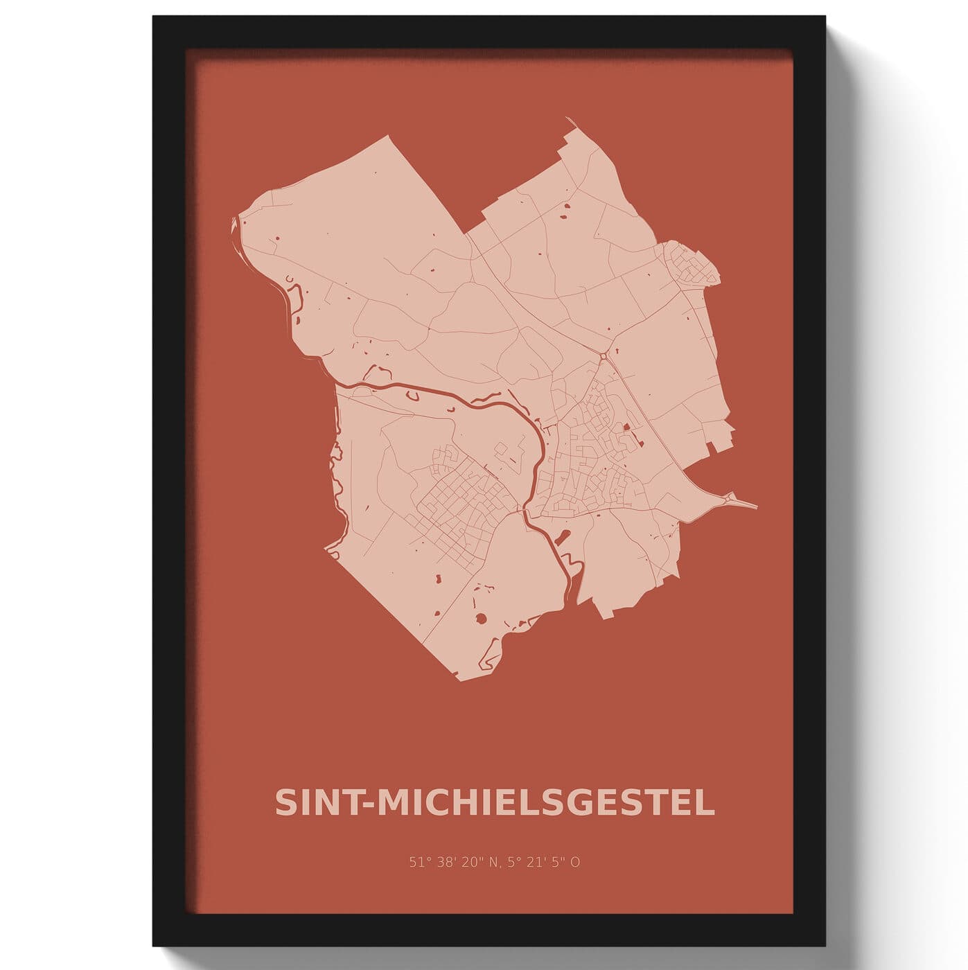 Poster Sint-MichielsgestelA4 - 21 x 30 cm - Rood