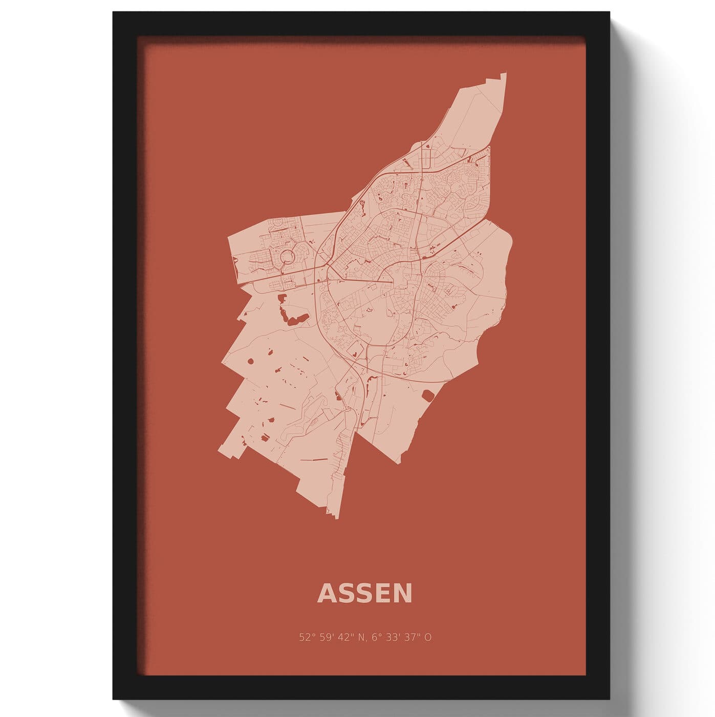 Poster Assen - Rood