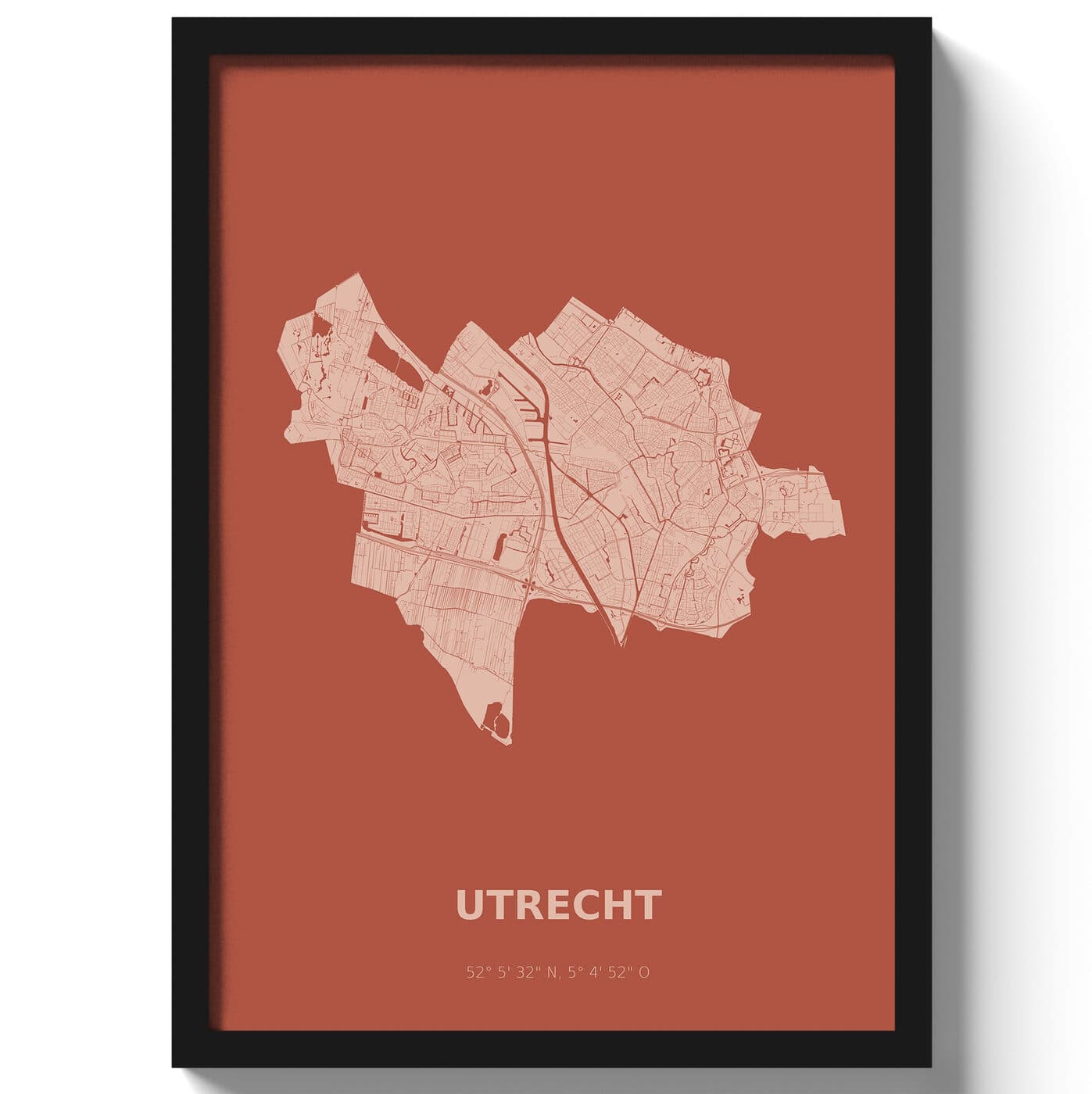 Poster Utrecht - Rood