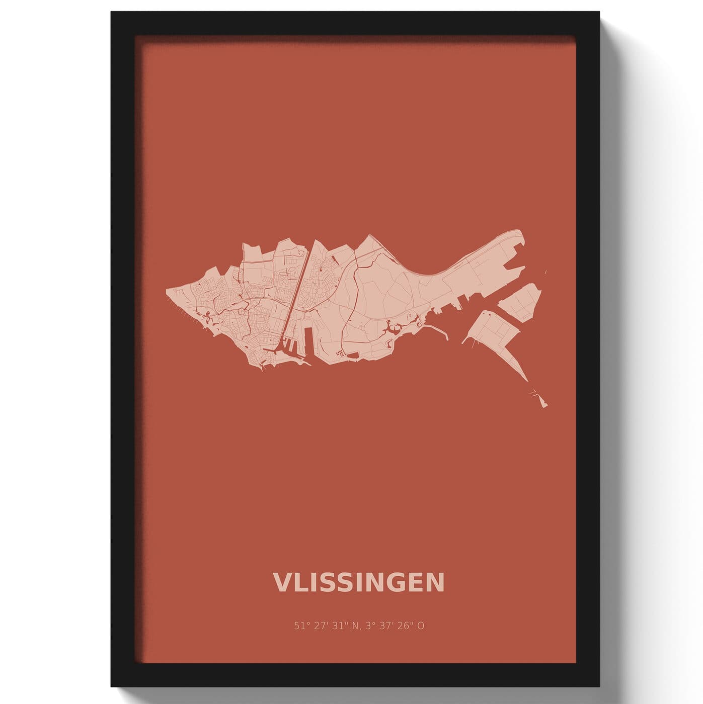 Poster Vlissingen - Rood