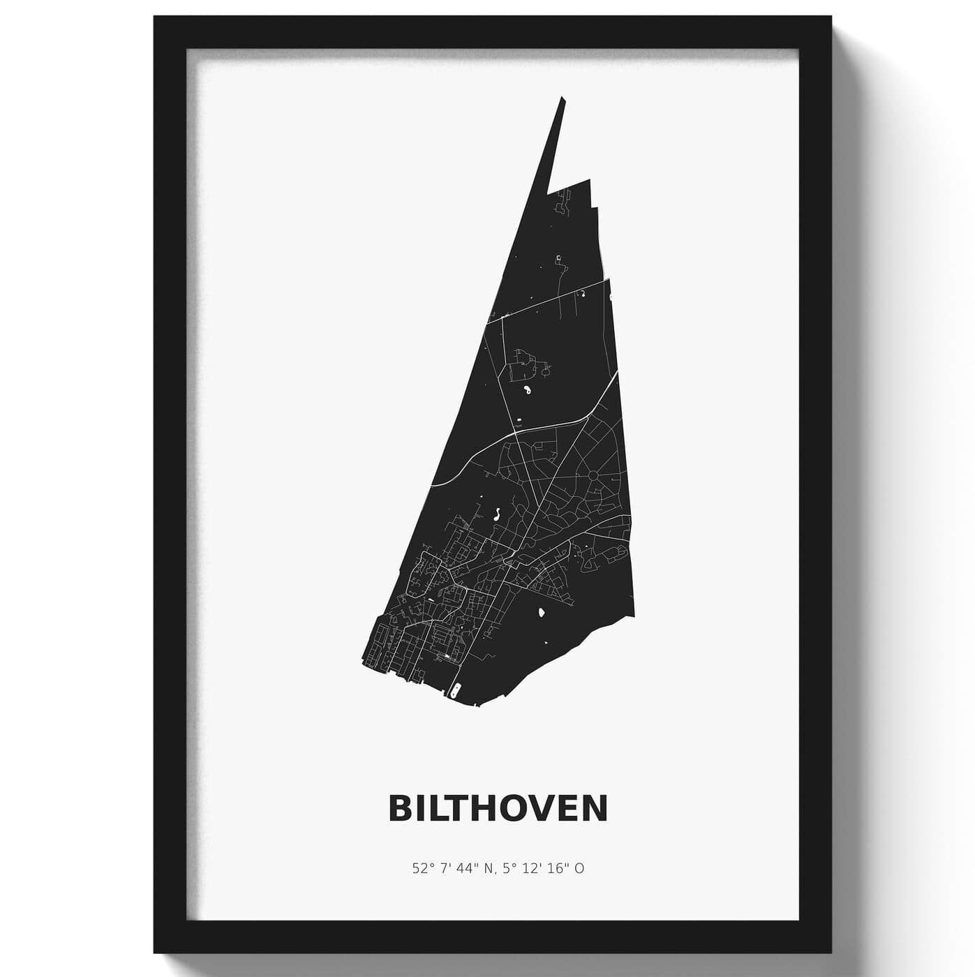 Poster Bilthoven - Zwart/Wit