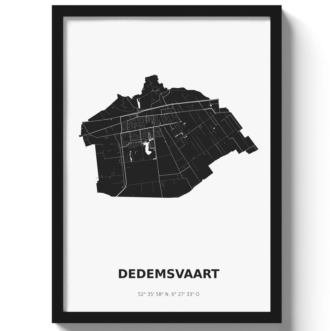 Poster Dedemsvaart - Zwart/Wit
