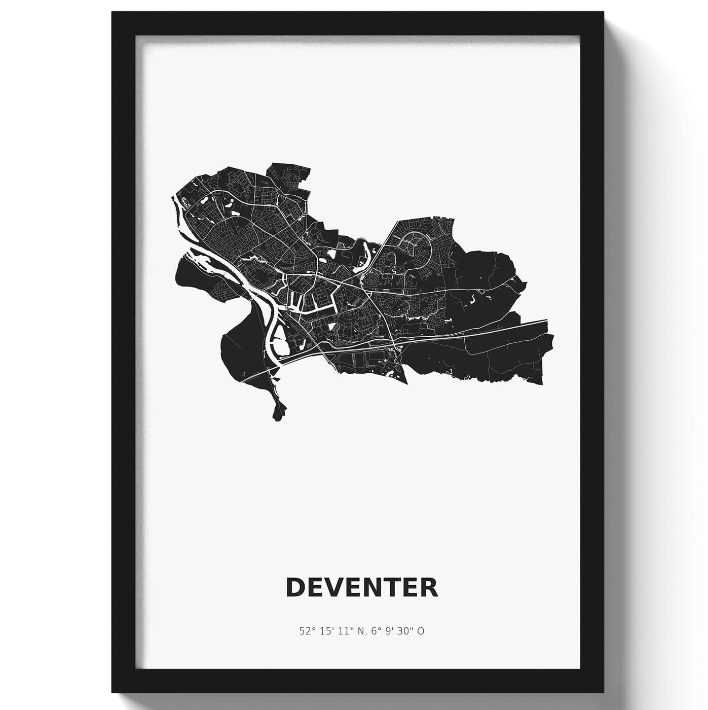 Poster Deventer - Zwart/Wit