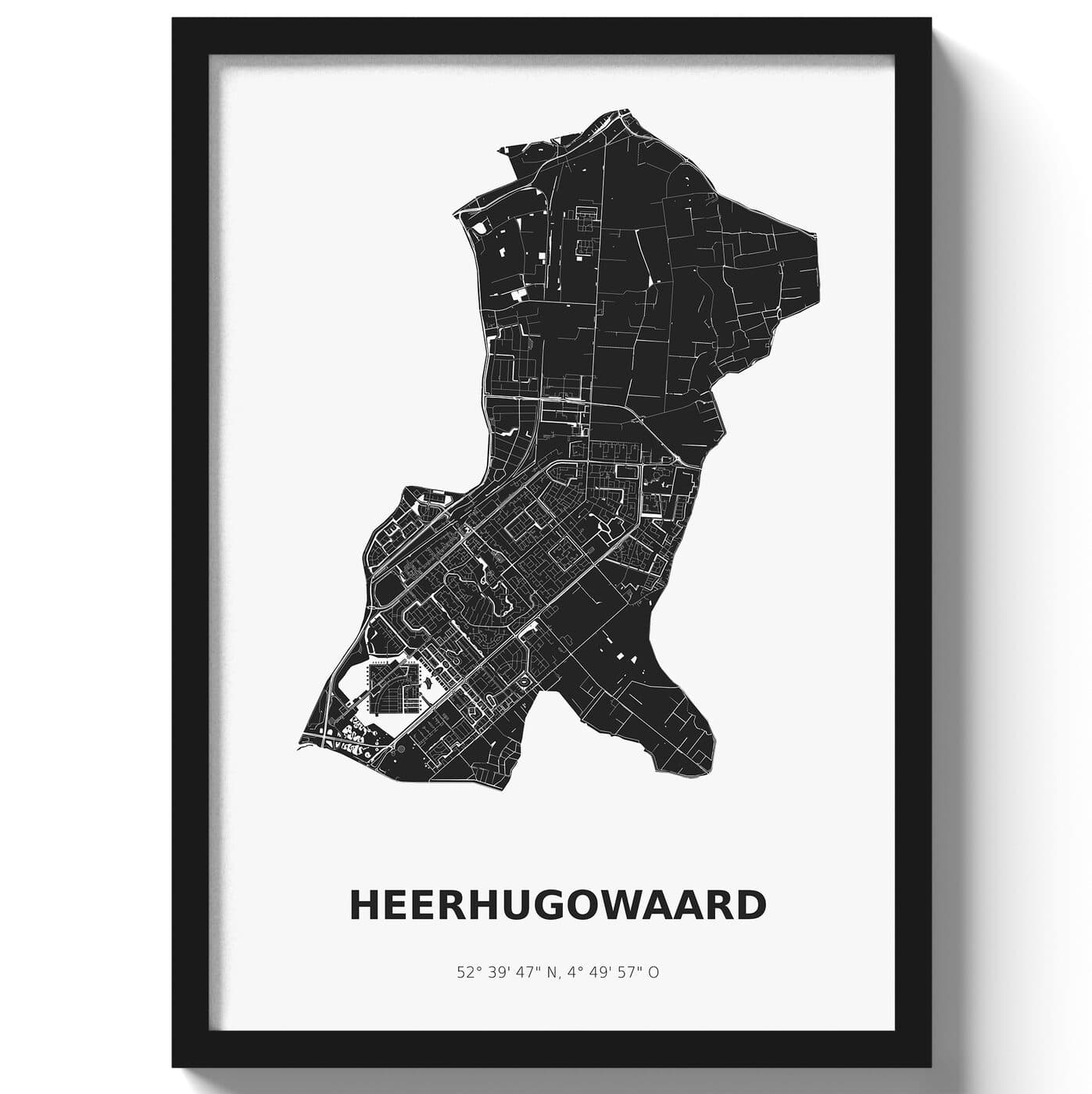Poster Heerhugowaard - Zwart/Wit