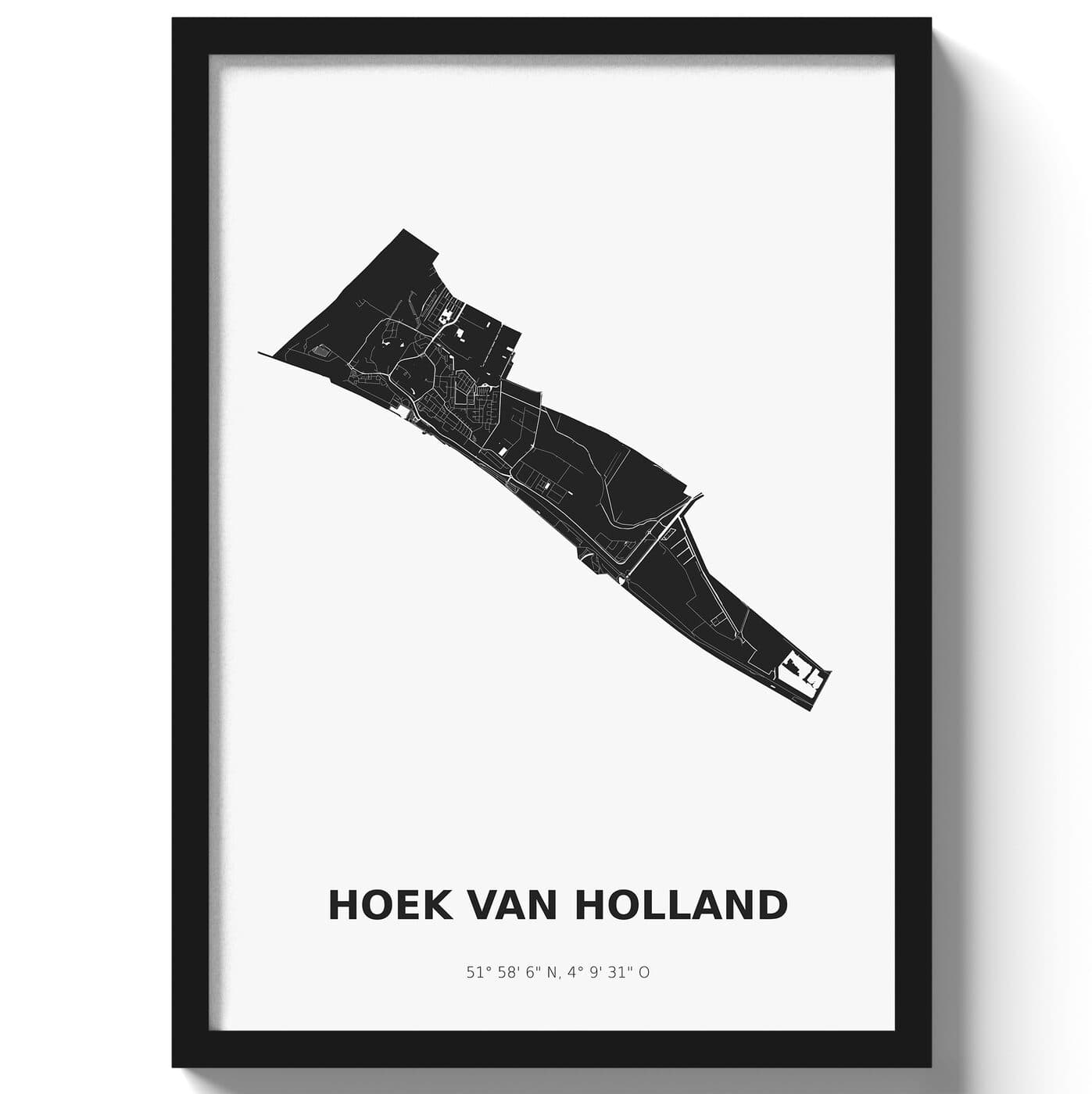 Poster Hoek van Holland - Zwart/Wit