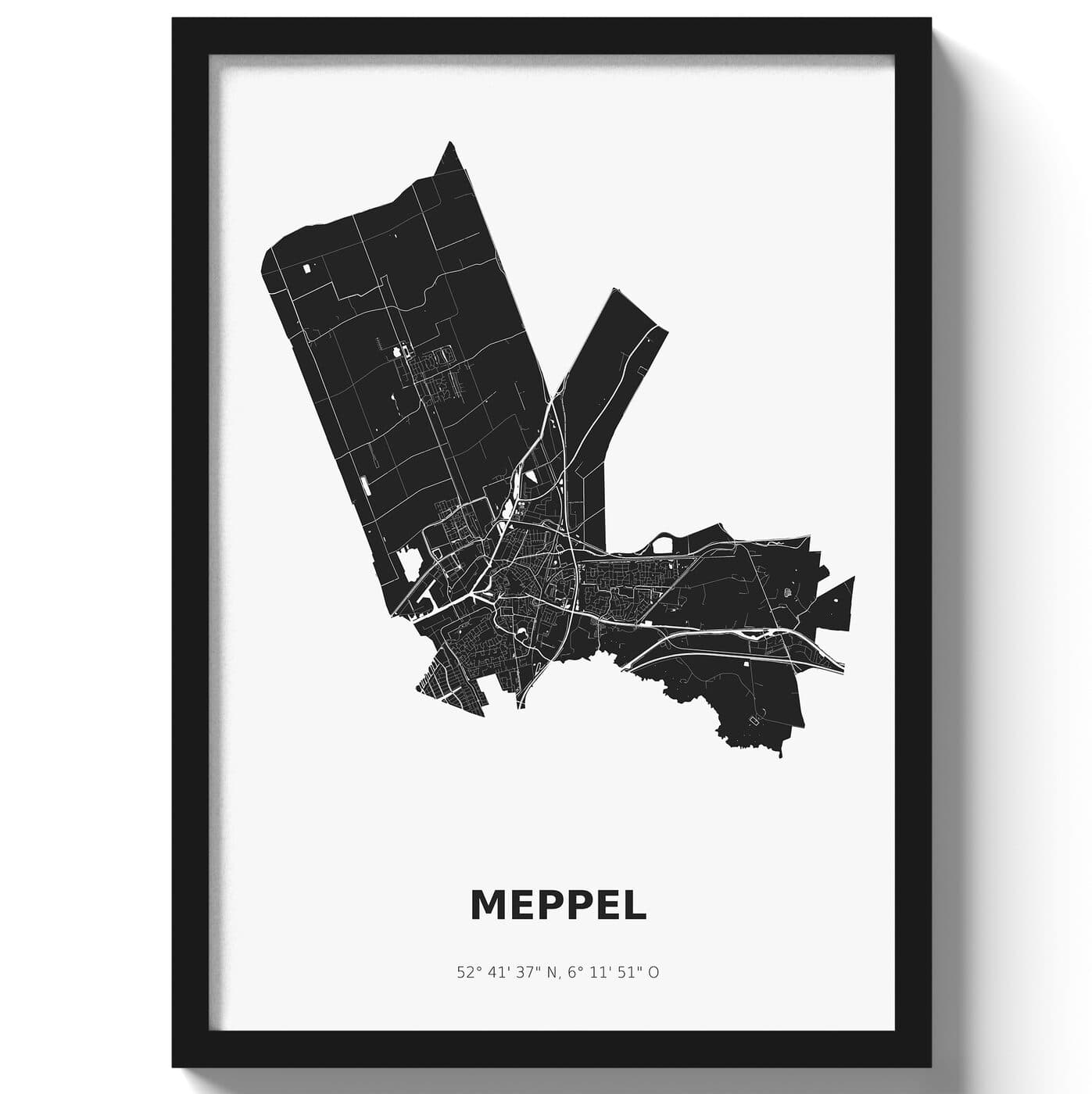 Poster Meppel - Zwart/Wit