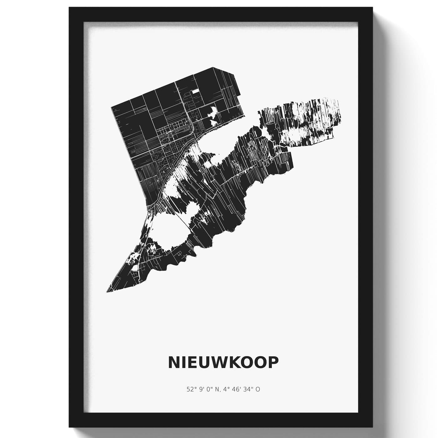 Poster Nieuwkoop - Zwart/Wit