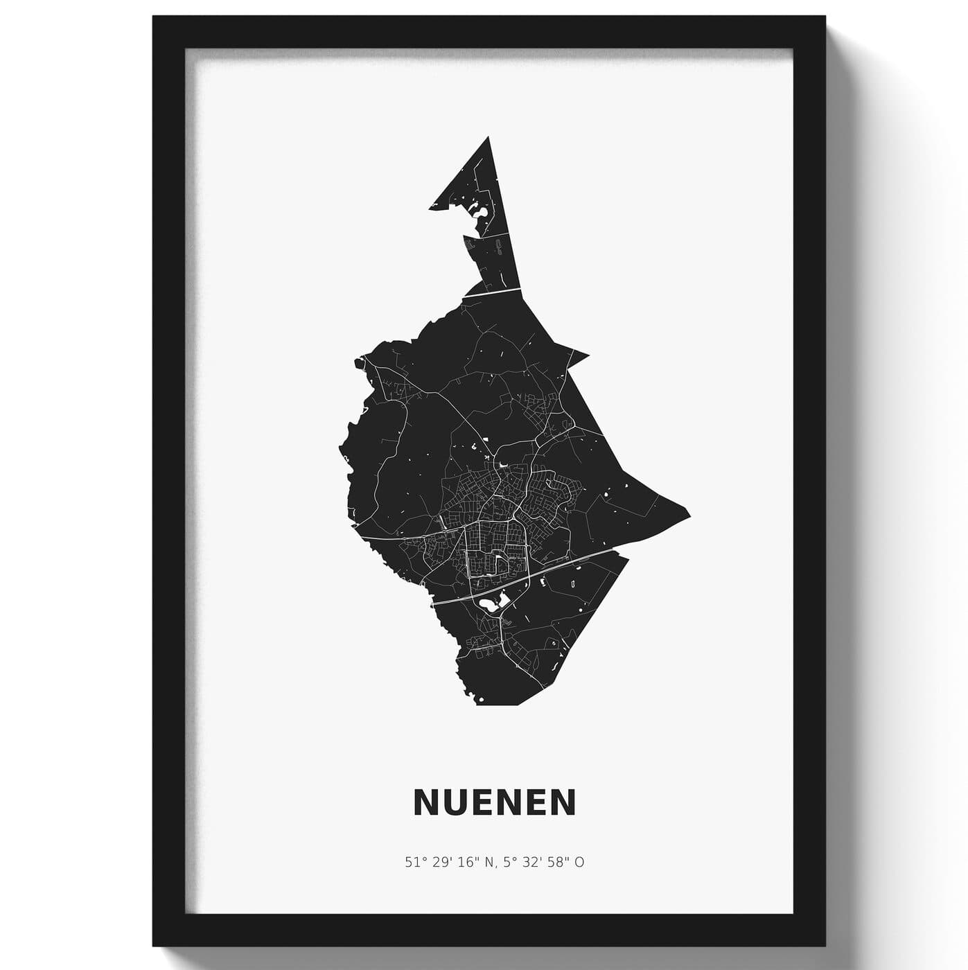 Poster Nuenen - Zwart/Wit