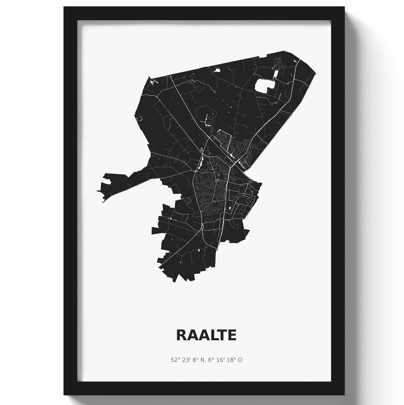 Poster Raalte - Zwart/Wit