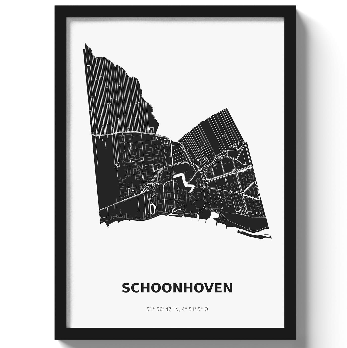 Poster Schoonhoven - Zwart/Wit
