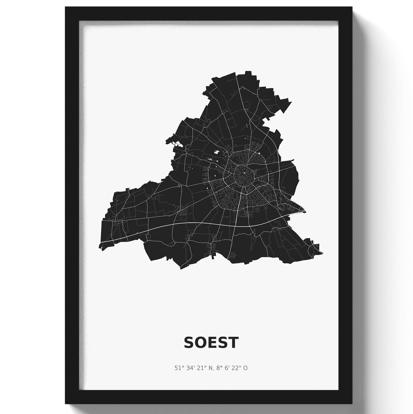 Poster Soest - Zwart/Wit