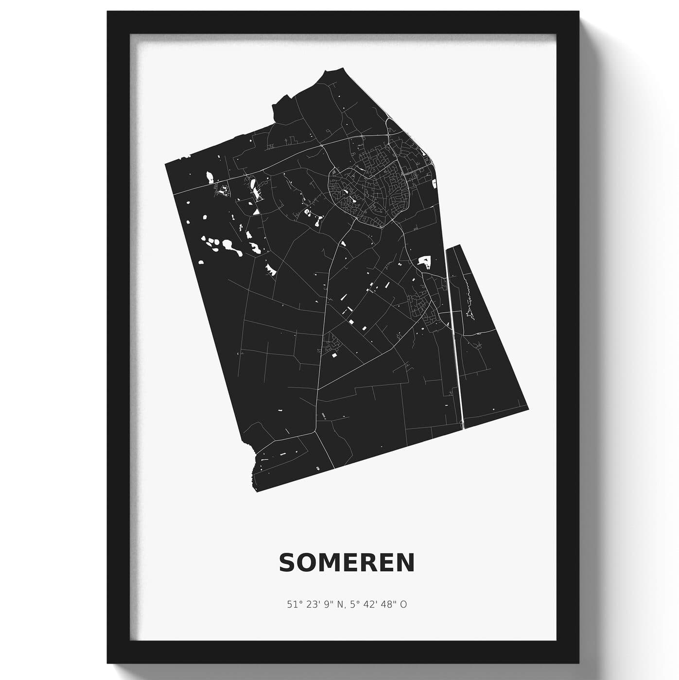 Poster Someren - Zwart/Wit