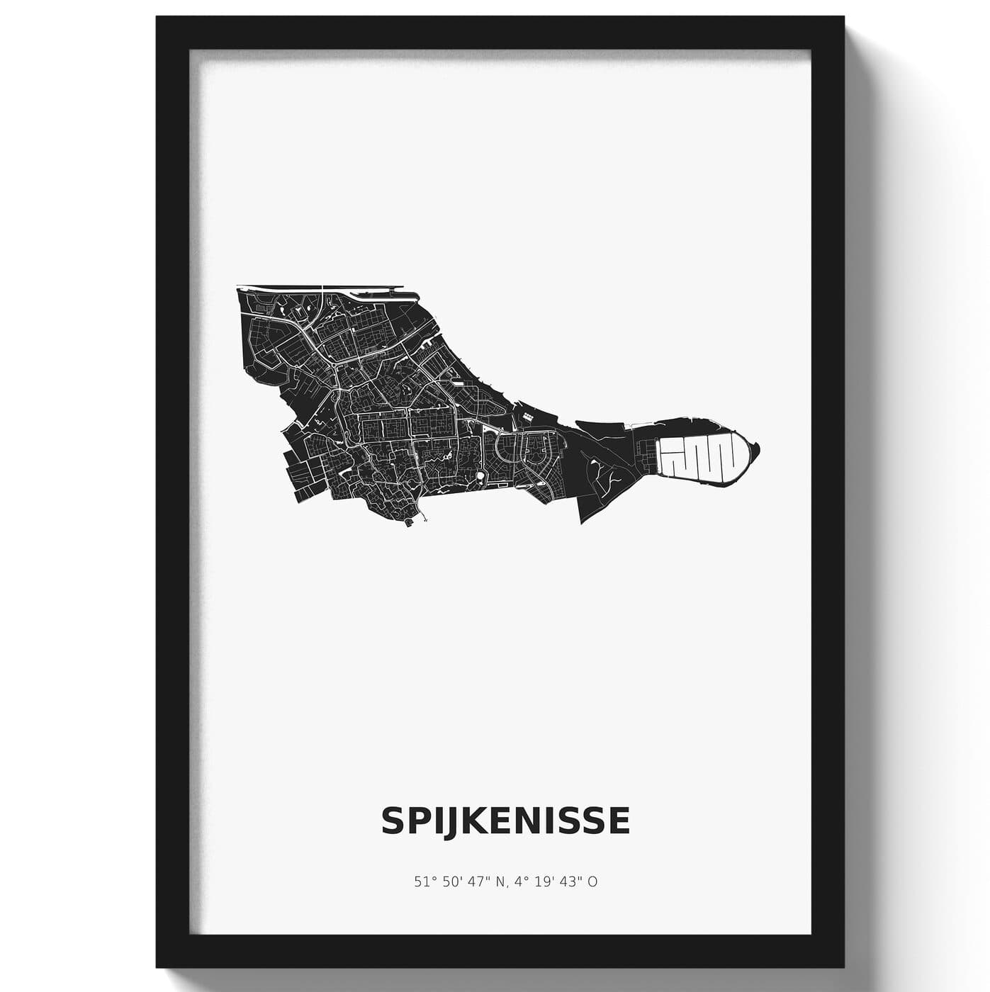 Poster Spijkenisse - Zwart/Wit