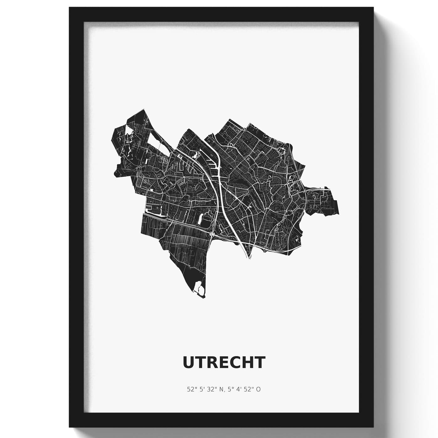 Poster Utrecht - Zwart/Wit