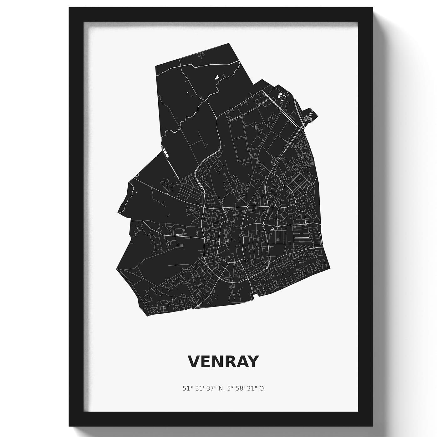 Poster Venray - Zwart/Wit