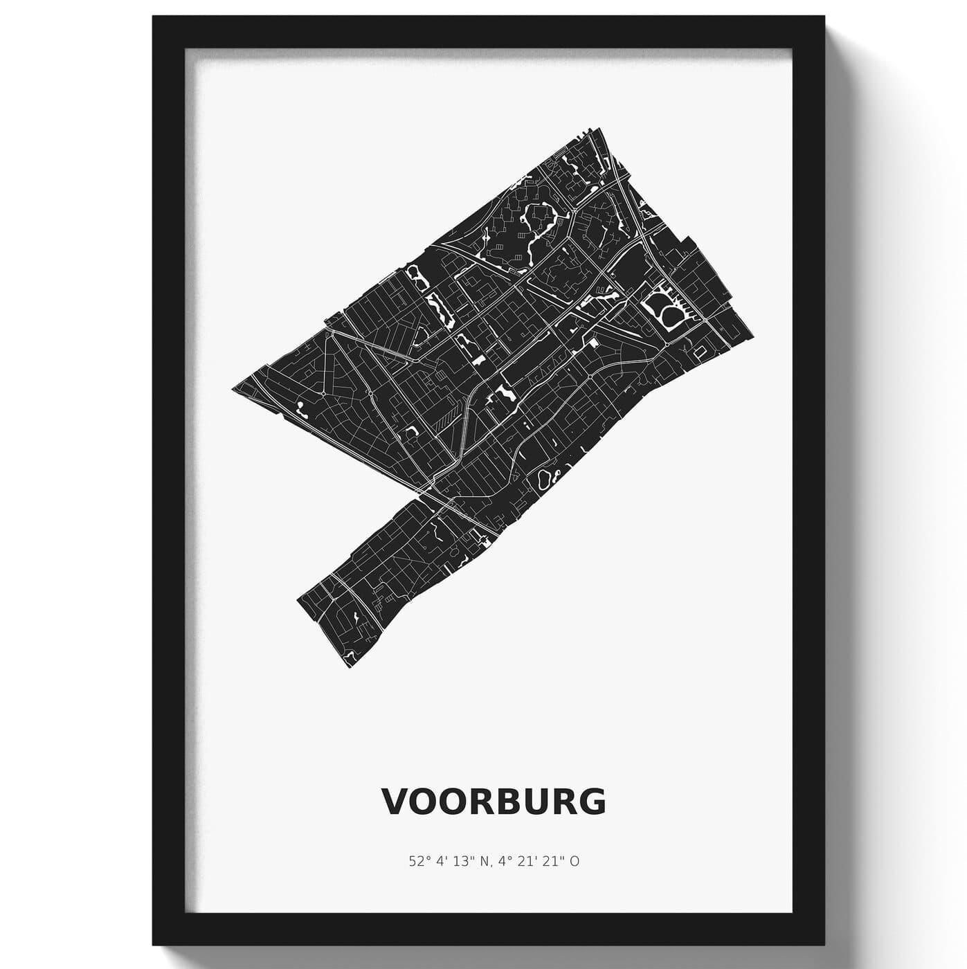 Poster Voorburg - Zwart/Wit