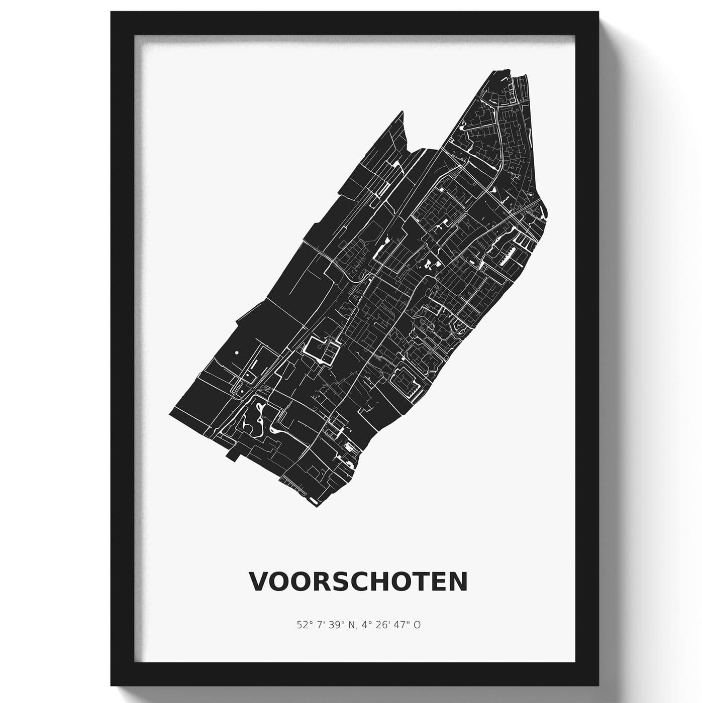 Poster Voorschoten - Zwart/Wit
