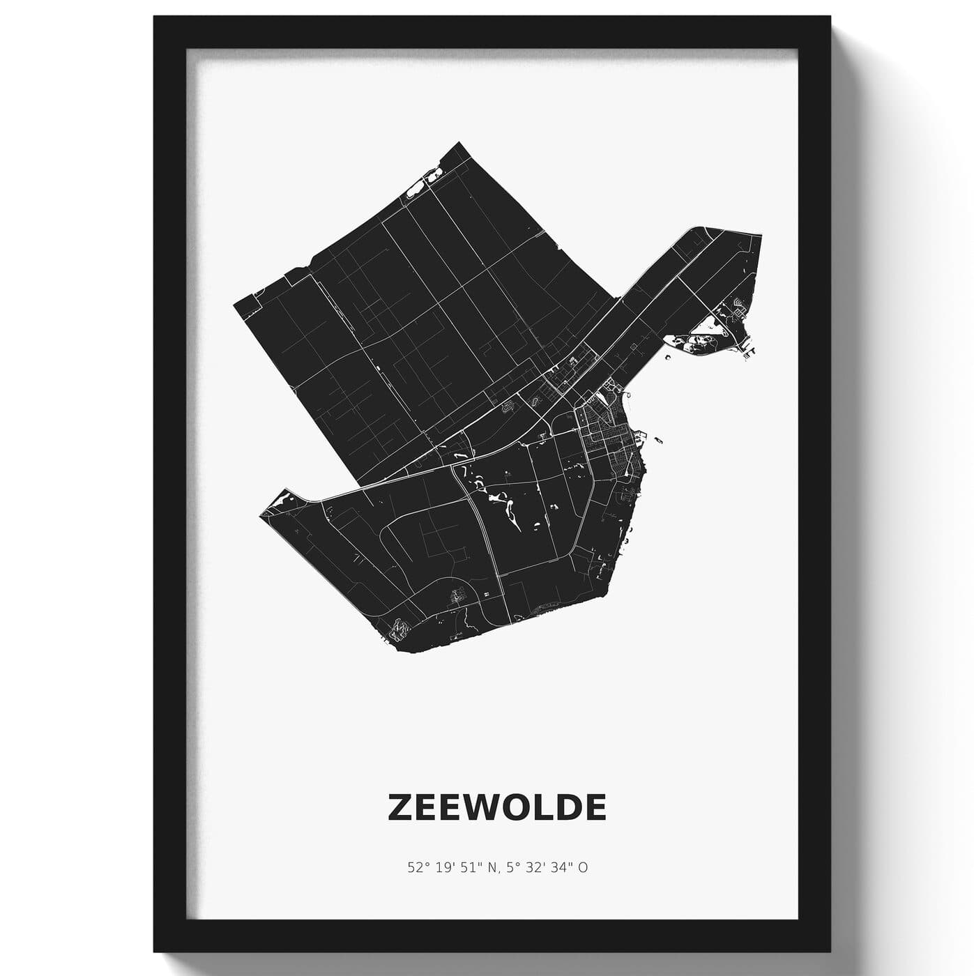Poster Zeewolde - Zwart/Wit