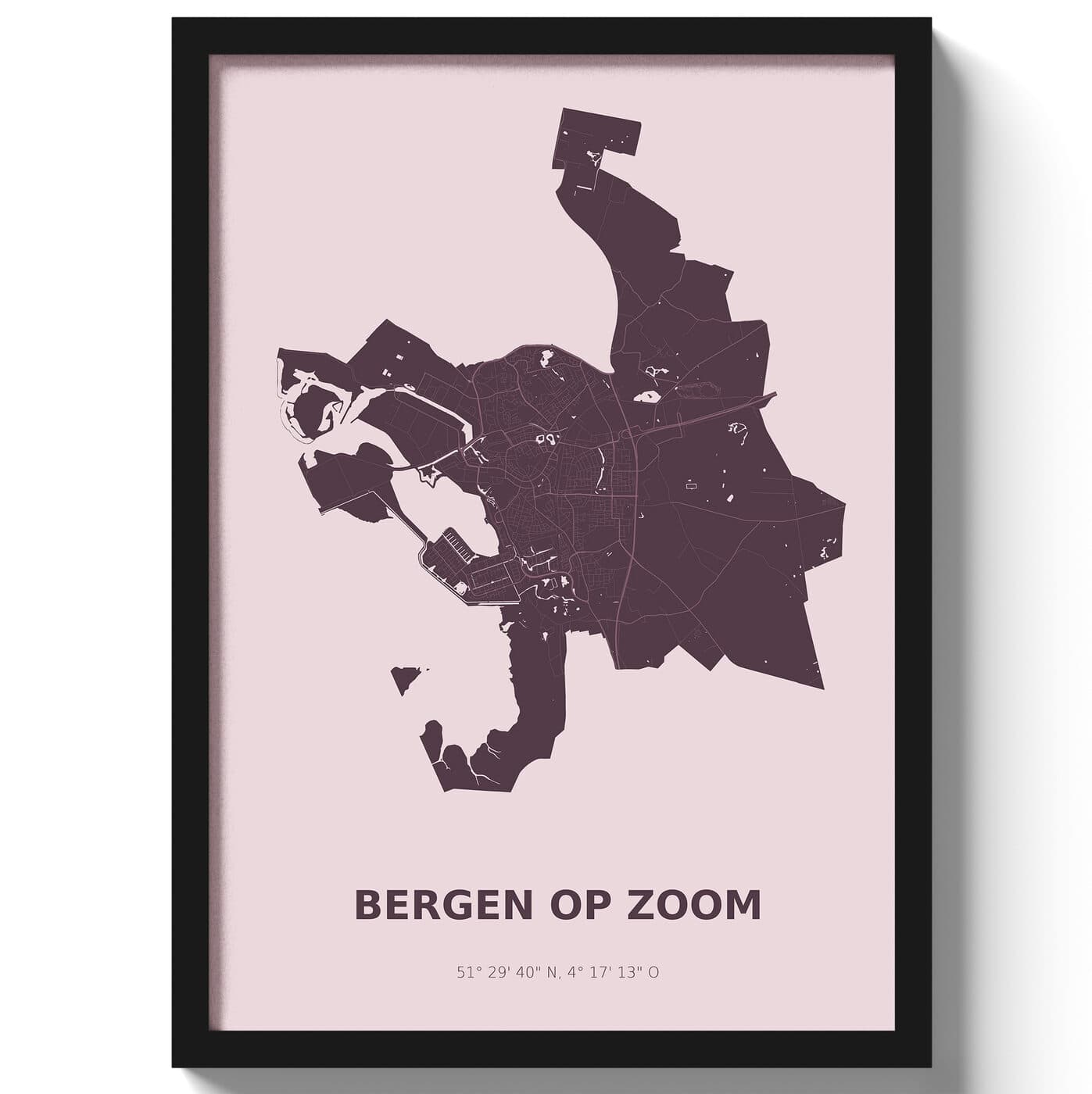 Poster Bergen op Zoom - Paars