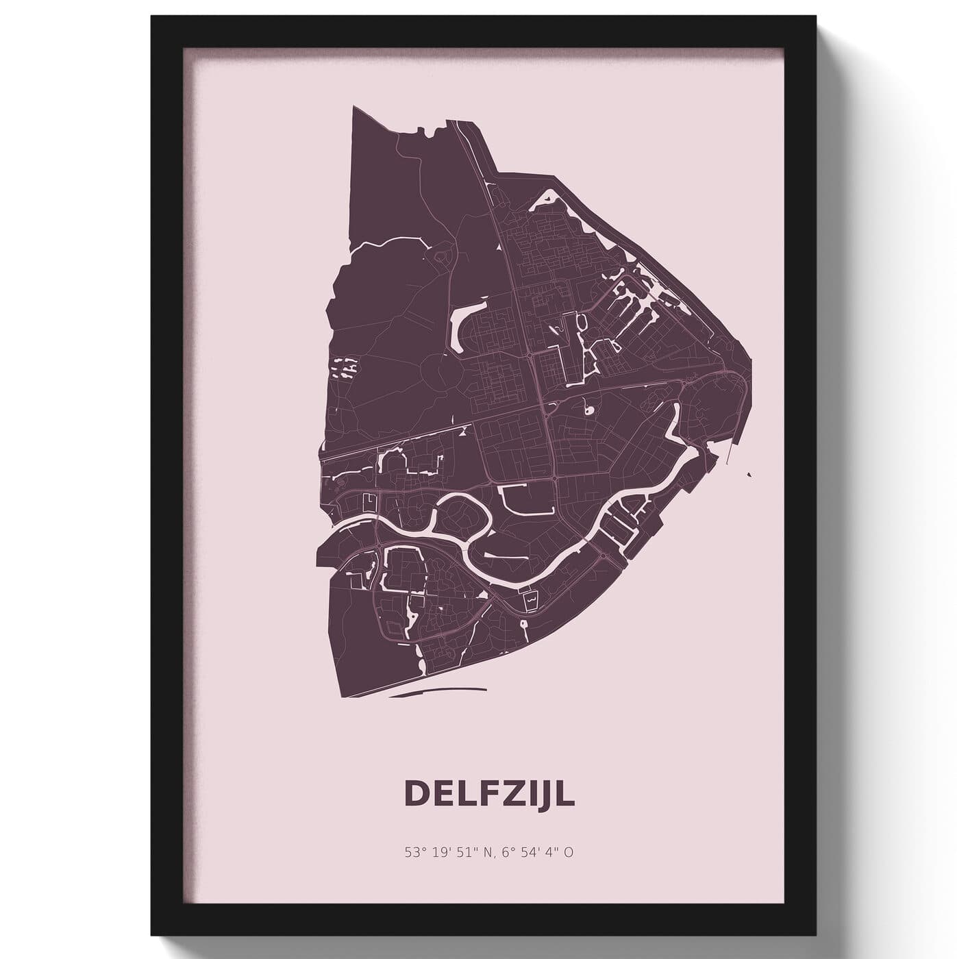 Poster Delfzijl - Paars