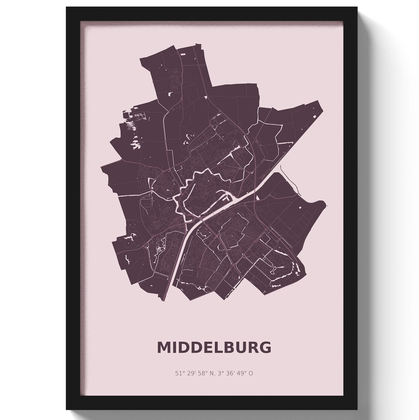 Poster Middelburg - Paars