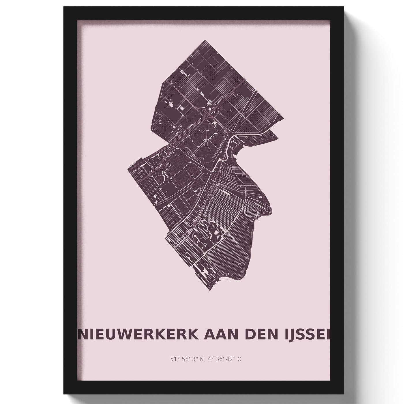 Poster Nieuwerkerk aan den IJssel - Paars