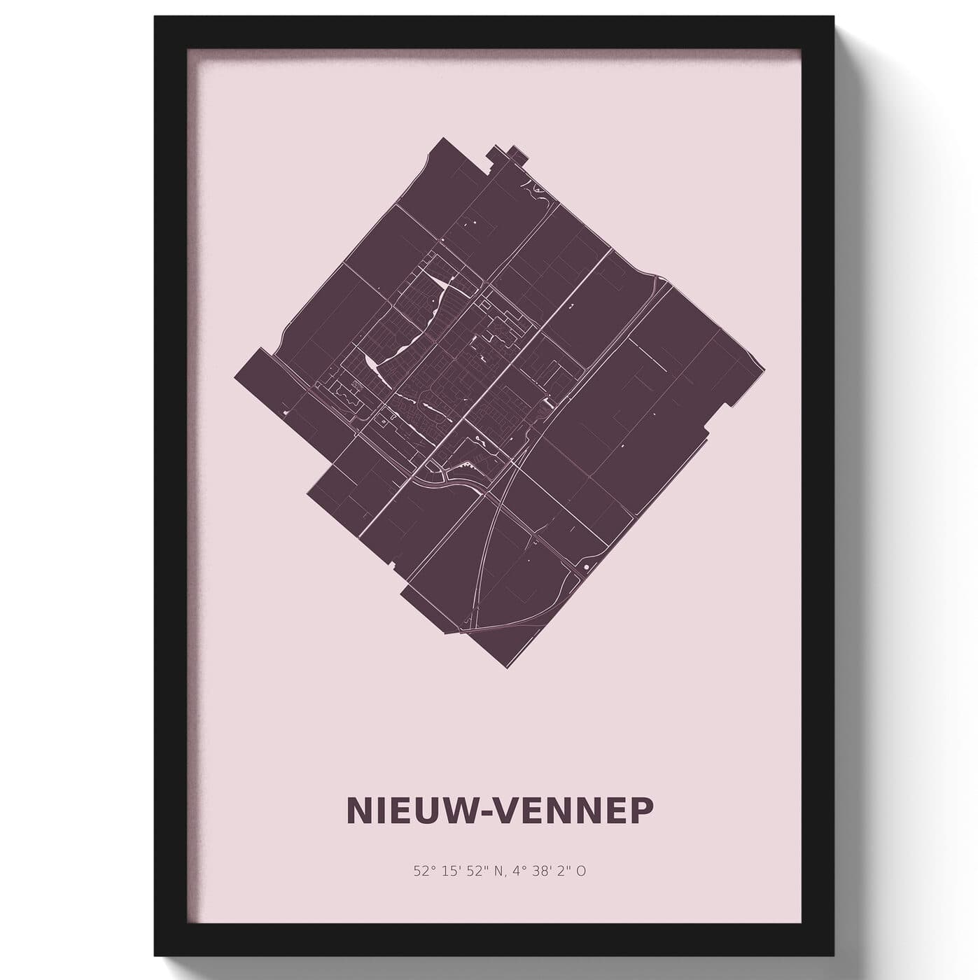 Poster Nieuw-VennepA4 - 21 x 30 cm - Paars