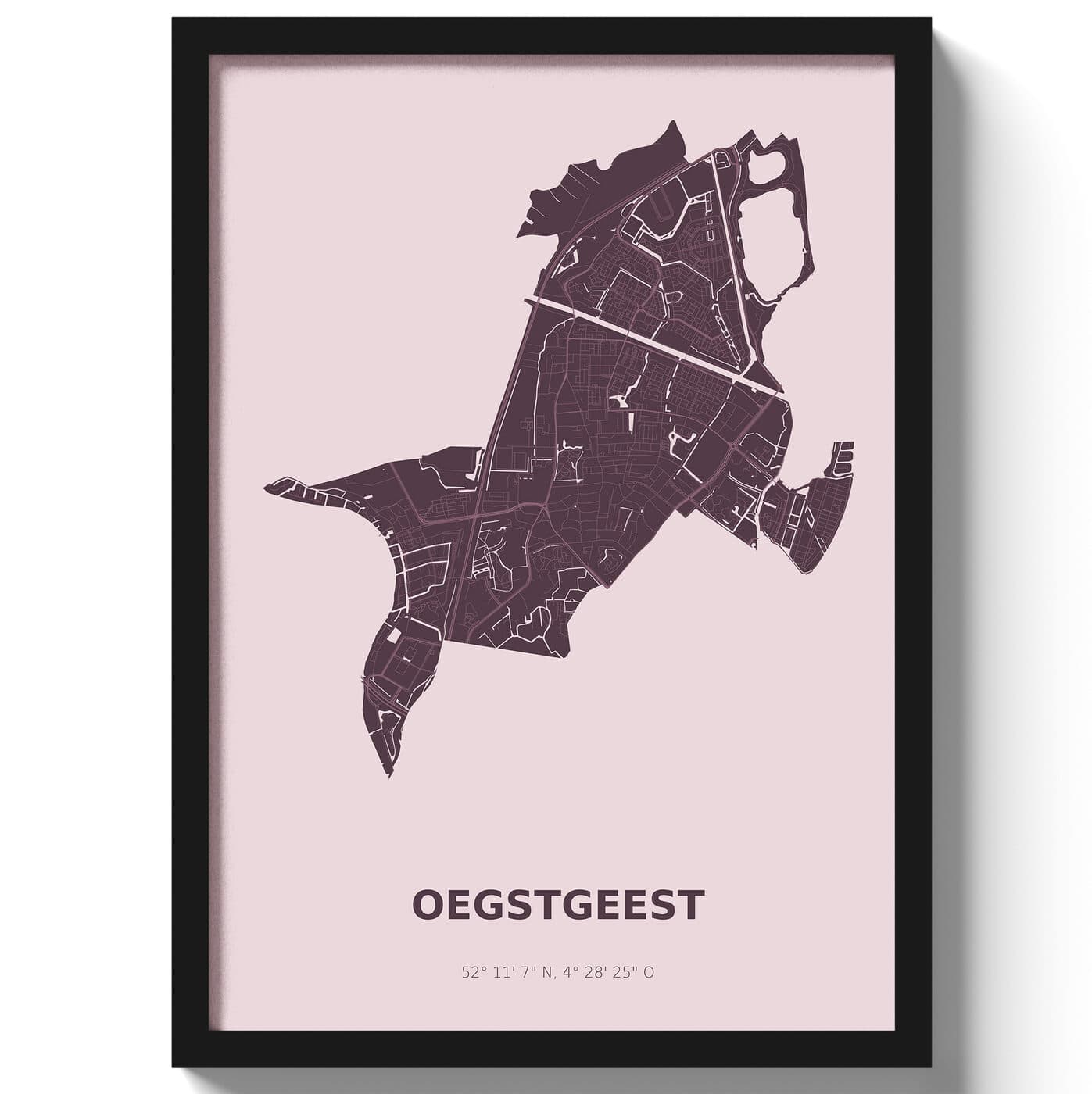 Poster Oegstgeest - Paars