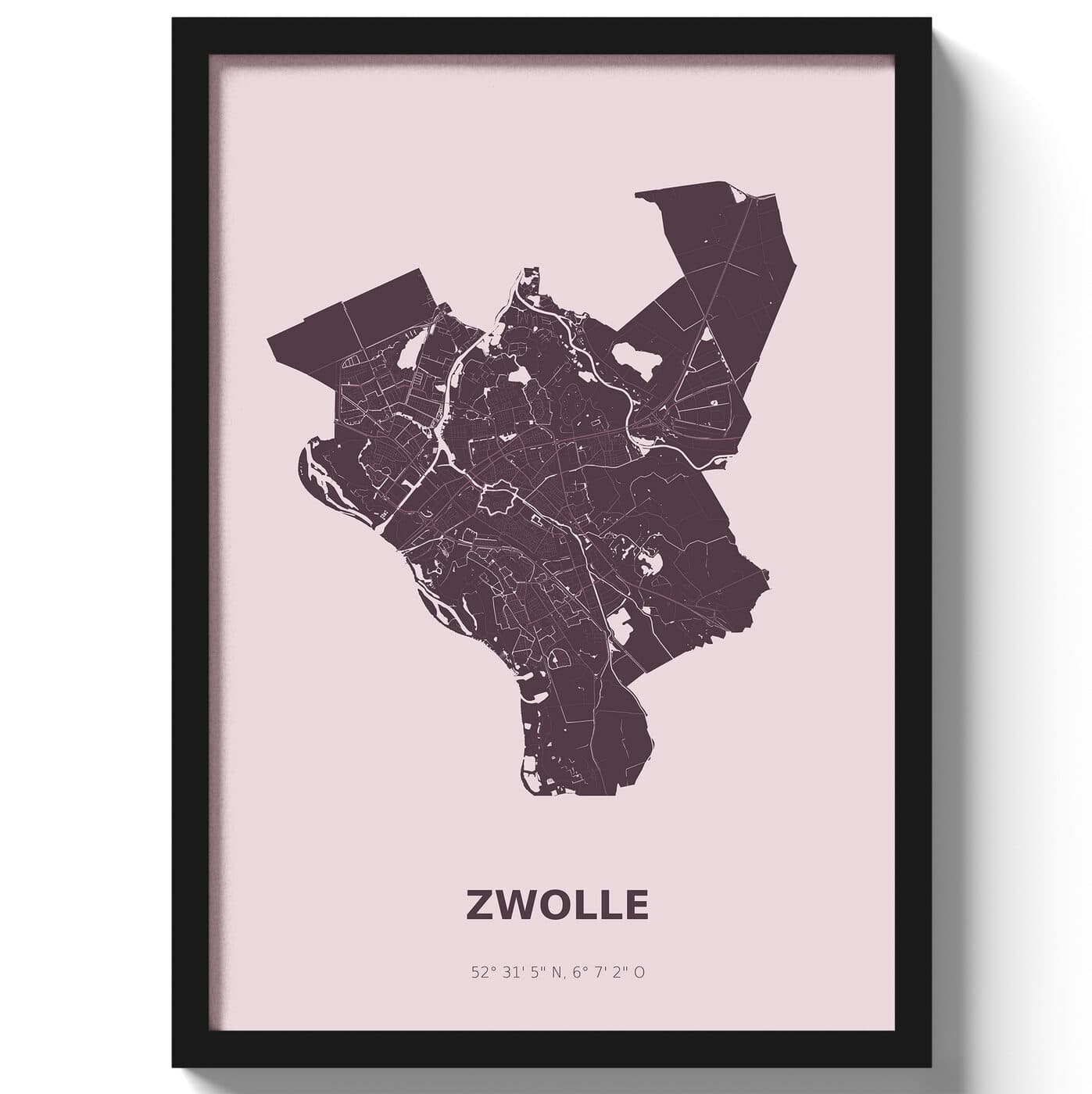 Poster Zwolle - Paars