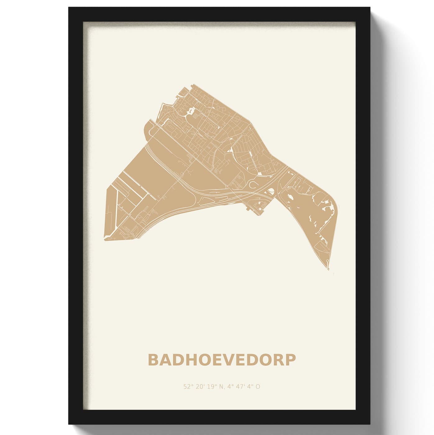 Poster Badhoevedorp - Beige