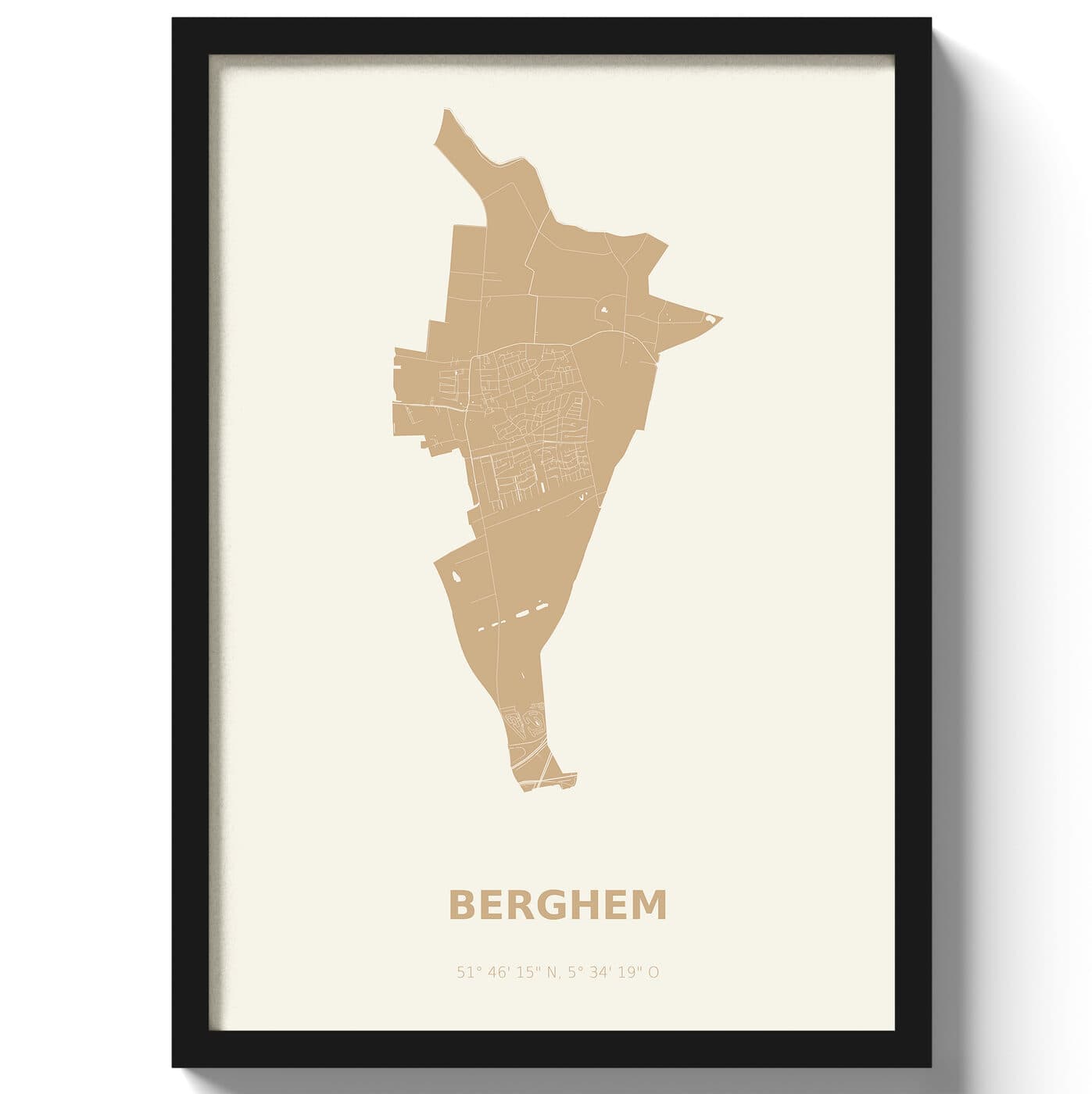 Poster Berghem - Beige