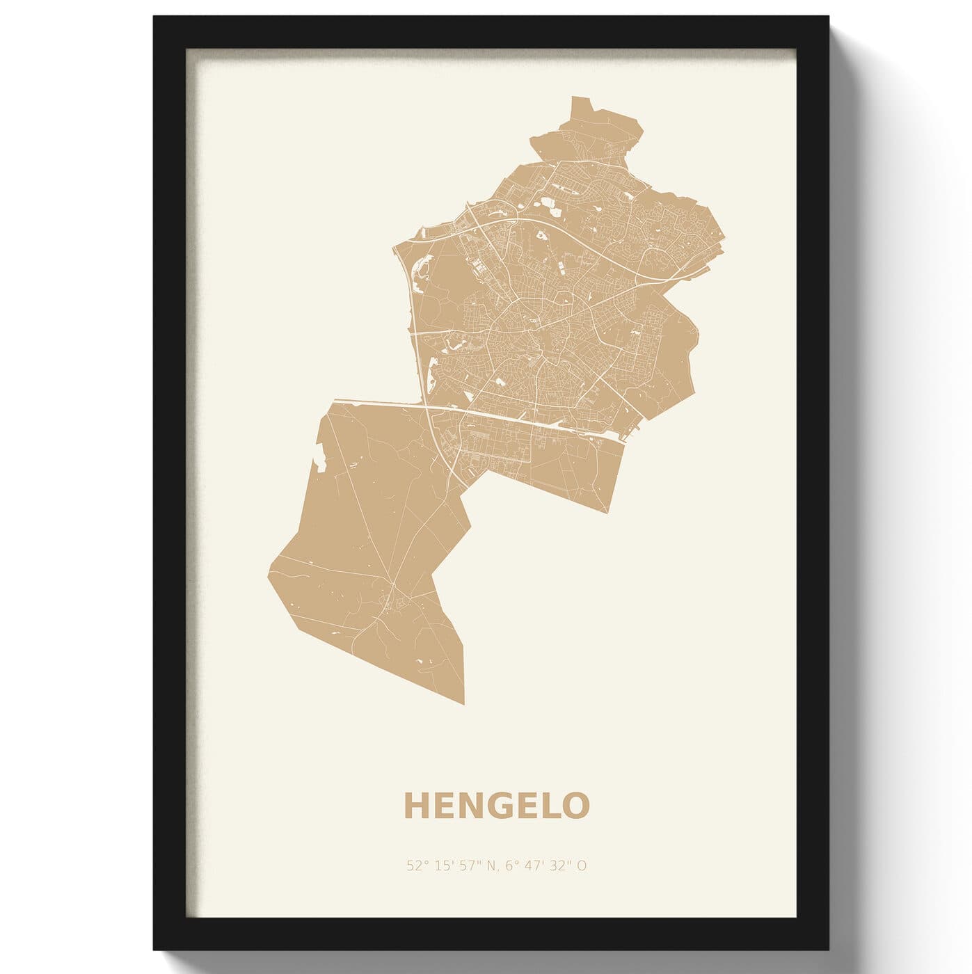 Poster Hengelo - Beige