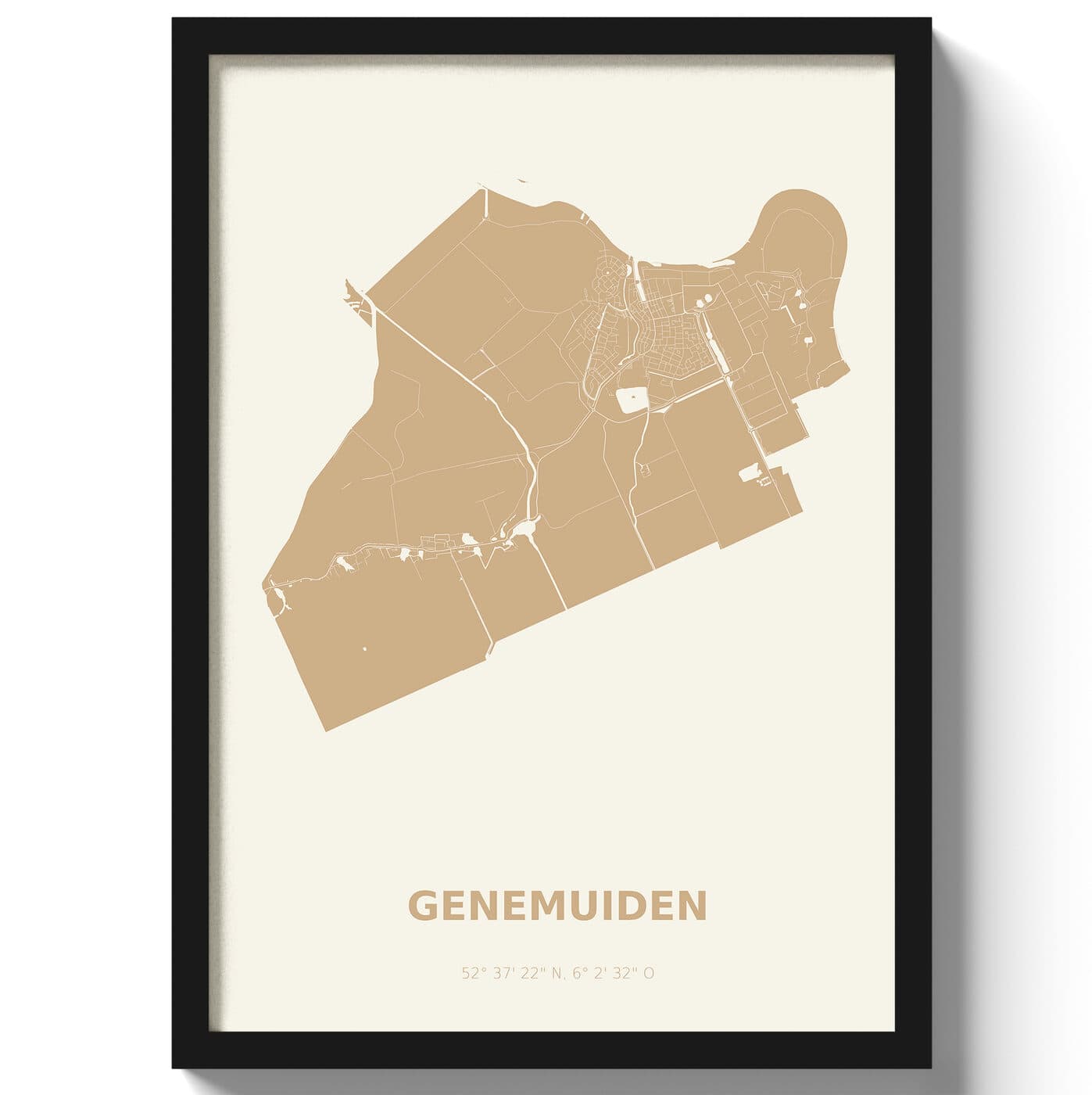 Poster Genemuiden - Beige