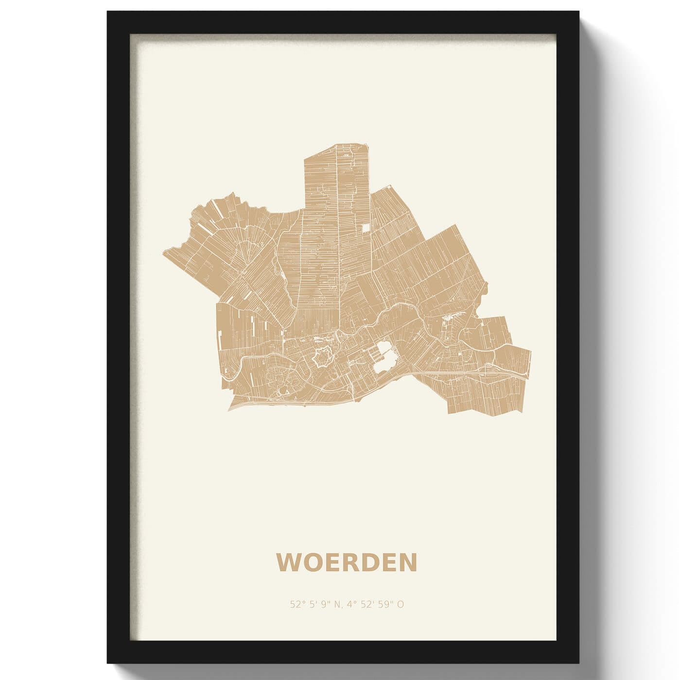 Poster Woerden - Beige