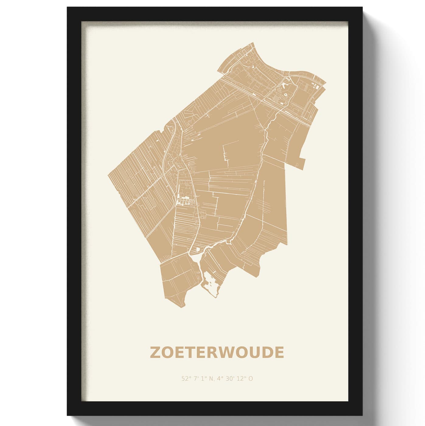 Poster Zoeterwoude - Beige