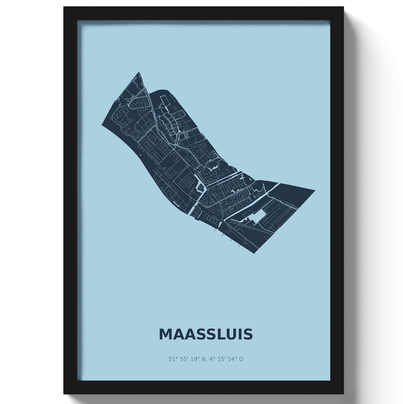 Poster Maassluis - Blauw