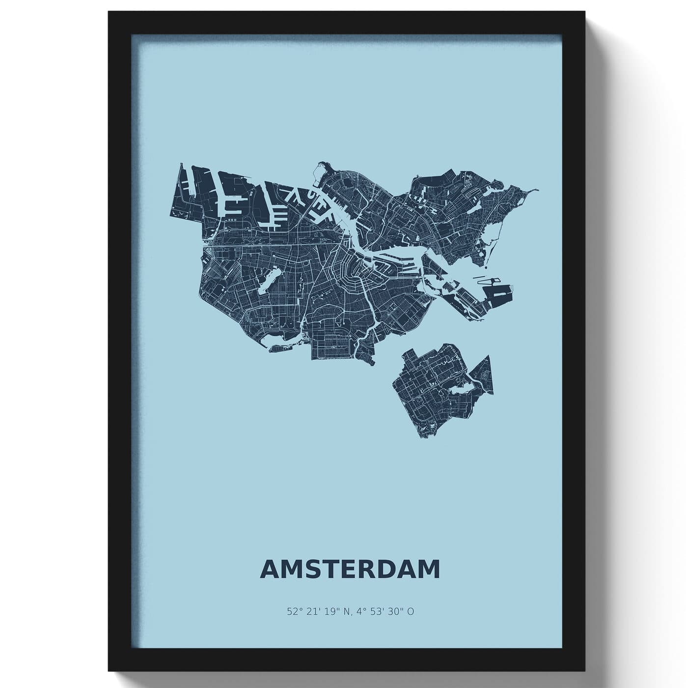 Poster Amsterdam - Blauw