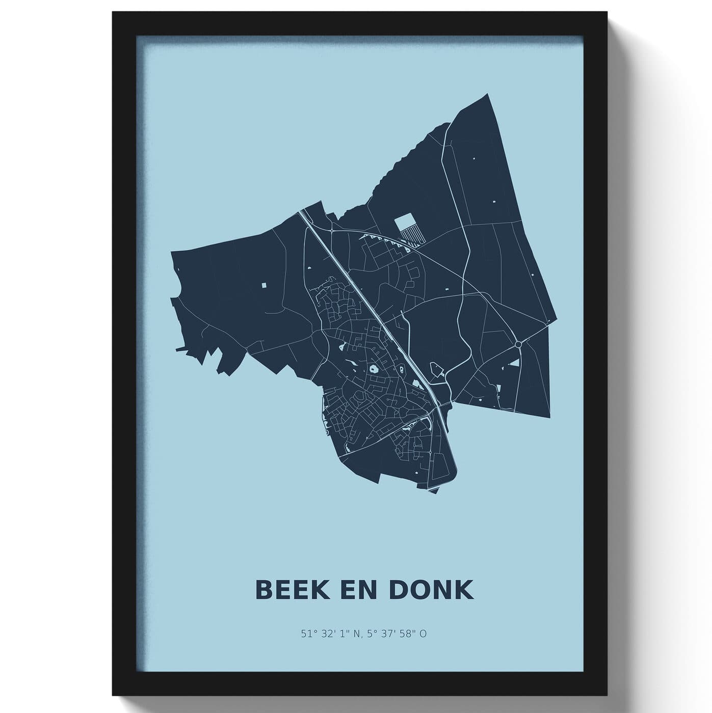 Poster Beek en Donk - Blauw