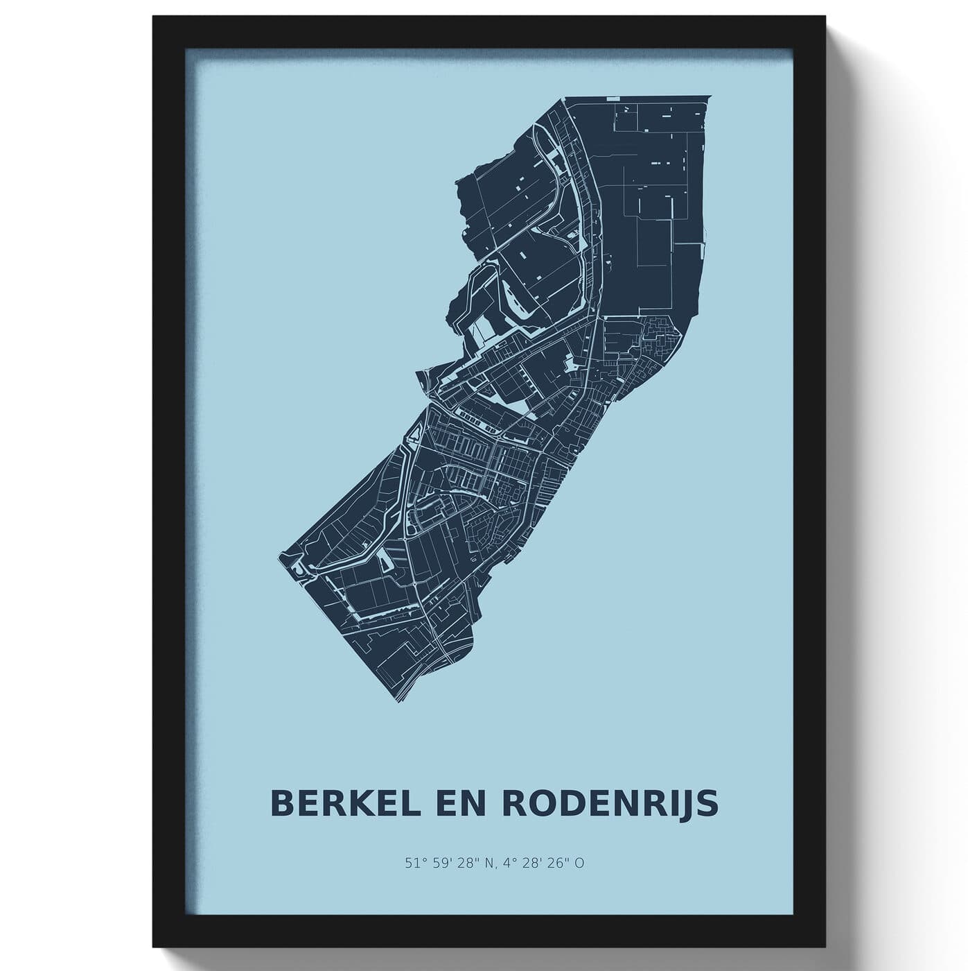 Poster Berkel en Rodenrijs - Blauw