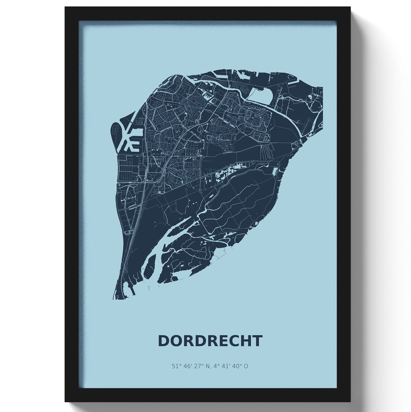 Poster Dordrecht - Blauw