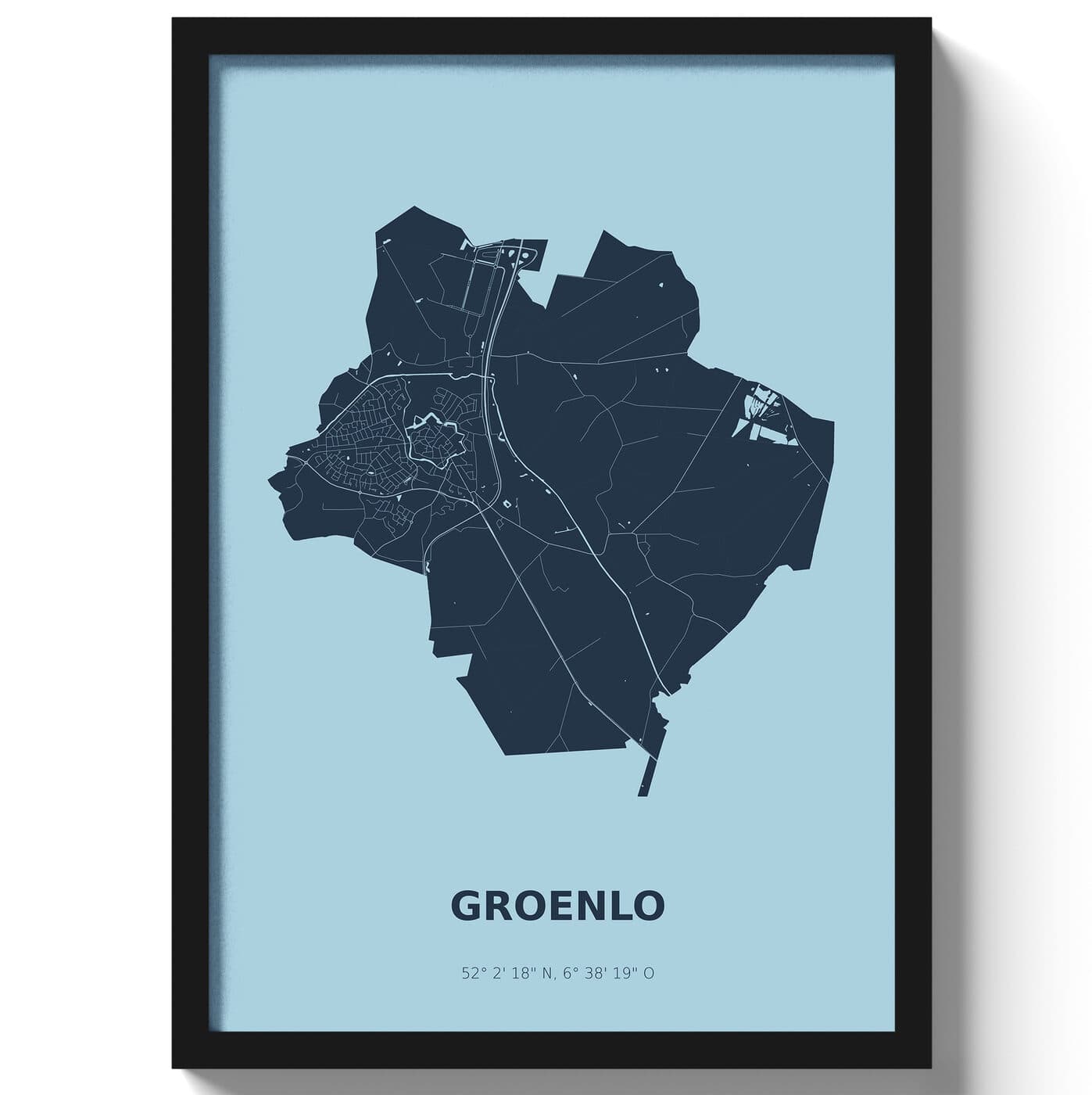 Poster Groenlo - Blauw